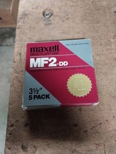 Vintage Maxell MF2-DD 3.5 Floppy Disks 5 Pack Sealed Double Density picture