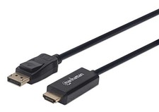 Manhattan 152679 1.8m DP to HDMI Cable 1080p Male Black picture