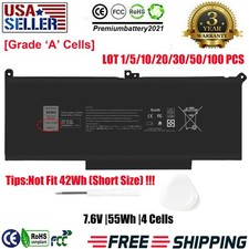 ✅LOT 1-100 F3YGT Battery For Dell Latitude E7280 E7480 7480 7490 7380 7390 60Wh picture