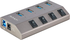 Startech 4 Port Self-Powered USB C Hub with Individual On/Off Switches, USB 3.0 picture