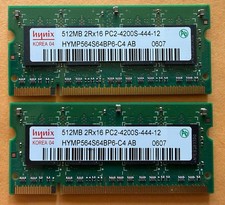 1GB Hynix HYMP564S64CP6-C4 AB 0648 2 X 512MB 2Rx16 PC2-4200S Laptop Memory picture