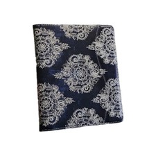 Fintie Blue/White Floral Synthetic Leather iPad Folding Folio Case Stand picture