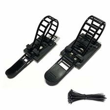 50pcs 2 Sizes Adjustable Adhesive Cable Ties Cable Clips Wire Strap Cord Clamp F picture