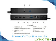 Genuine Dell Thunderbolt 3/4 Dock Station WD19TBS/ WD19TB/WD22TB4 w/180W Adapter picture