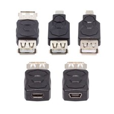 Cablecy 5pcs/lot Micro USB 2.0 OTG Mini USB 5Pin Type-A Male to Female Adapter picture