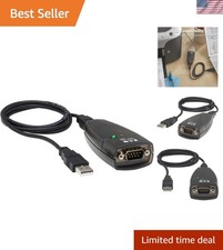 Plug and Play USB to Serial Adapter - 3 Foot DB9 RS232 Male Cable, Lightweight picture