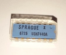 Sprague USN7440A IC chip microchip DIP-14 vintage from 1967   Gold plated legs picture