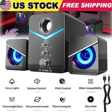 Computer Speakers Surround Sound System Wired PC Speakers Gaming Bass 3.5mm Jack picture