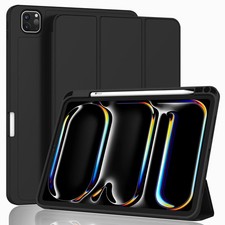 ZryXal New iPad Pro 13 Inch Case (M5) 2025 / (M4) 2024 with Pencil Black  picture