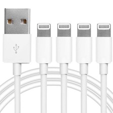 Apple MFi Certified Lightning USB Charging Cable 4 Pack 3.3ft picture