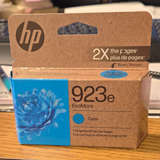 HP 923e EvoMore Cyan Genuine Original Ink Cartridge 4K0T4LN OfficeJet 8120/8130 picture