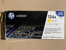Genuine HP Q6002A, 124A, Yellow Toner Cartridge, OEM-Open/Worn Box picture