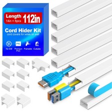 112in Cord Hider Kit, Cord Covers for Wires on Wall, Premium One-Cord Cable Hide picture