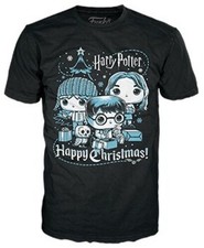 FUNKO BOXED TEE: Harry Potter Holiday - Ron, Hermione, Harry - M [Used Very Good picture