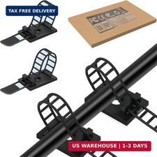 Adjustable Adhesive Cable Management Clips for Desk, Black, 50 Pcs | Large self picture