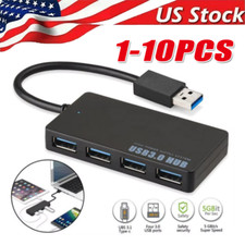 USB 3.0 Hub 4-port adapter Charger Data Ultra fast PC Mac Laptop Desktop LOT picture