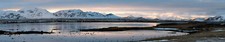Landscape mountains water winter multiple display snow Custom Gaming Mat Desk picture