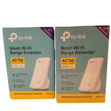 Set of 2 TP-LINK AC750 750Mbps Mesh WiFi Range Extenders NIB One Open One NIB picture