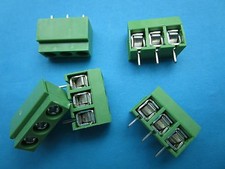 120 pcs Green 5.0mm 3 pin Screw Terminal Block Connector Wire Protector DC126V picture
