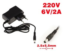 External Power Supply AC DC 220V to 6V 2A - Tip 2.5mm x 5.5mm picture