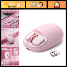 Wireless Tri-Mode Mouse 4800 DPI Optical - Pink, Ergonomic Design, Bluetooth & U picture