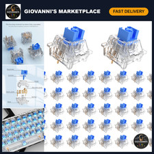 90 Pcs Crystal Blue Keyboard Switches for 3D Printing, Clicky Mechanical Keycaps picture