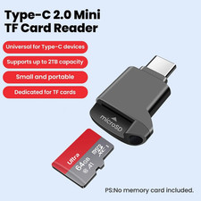 1pc Type-C Mini TF Card Reader USB 2.0 MicroSD Memory Card Adapter - NEW picture