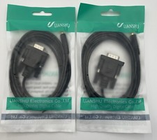 DB9 Male to DC3.5mm Male Serial RS232 Cable 6’ New Lot Of 2 DC 3.5 Lianshu picture