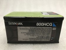 New Genuine OEM Sealed Lexmark 80C0HCG 800HCG Cyan Toner Cartridge picture
