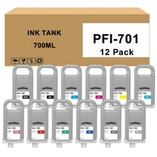 12 Pack PFI701 Ink Tank Cartridge Compatible for imagePROGRAF iPF8000 iPF8000S picture