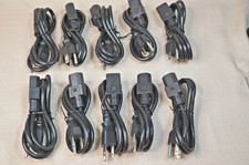 Lot of 10 - AC Power Cord 3ft Linetek heavy duty 18AWG for PC Monitor Printer picture