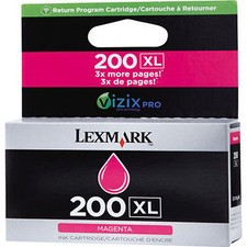 Brand New Genuine Lexmark 200XL Magenta Ink Cartridge for All-in-One Pro 4000 picture