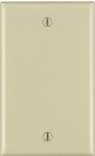 Leviton 86014-000 Ivory 1-Gang Blank Wall Plate 4-1/2 Hx2-3/4 W in. (Pack of 33) picture