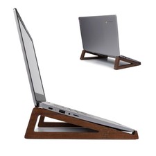 Wooden Laptop Stand, Portable Desk Laptop Holder for Tablet with Carry Pouch,... picture