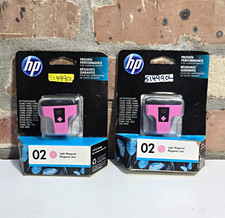 OEM Lot of 2 Light Magenta HP 02 Ink Cartridge C8775WN New Sealed  picture