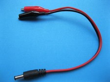 6 pcs DC Power Plug 5.5x2.1mm Male Connector to Dual Alligator Clip Cable 25cm picture