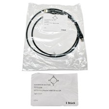 Geiger 72001208 RJ-45 S/FTP Patch Cable AWG26 Cat.6A Tyco AMP 1.5m Black NEW picture