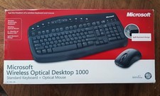 Microsoft Wireless Optical Desktop 1000 Keyboard Mouse Combo Open Box Unused picture