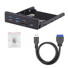 Desktop PC Front Panel 20Pin to Type-C USB 3.0 Micro SD/TF 5Gbps Open Bay Space picture