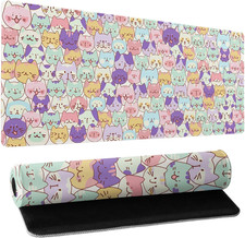 Kawaii Large Mouse Pad 31.5x11.8 Inches XL Extended Gaming Mousepad Funny Cute C picture