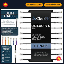 Slim 10-Pack Cat6 Ethernet Cable 2ft, 28AWG High-Speed LAN Patch Cord, Data Cent picture
