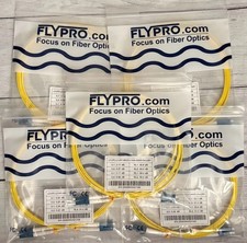 5 Pack FlyPro OS2 LC to LC Single Mode Fiber Patch Cable 2m/7ft Duplex OS2 SM picture