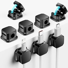 8 Pack Magnetic Cord Organizer, Holder for 8Pack, Black picture