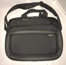 SOLO Black & Gray-Laptop Zippered Case, Handles & Shoulder Strap-Mint Condition picture