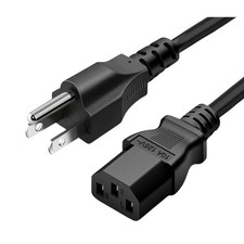 5FT 3-Prong AC Power Cord US Standard Universal Desktop PC Monitor Cable 10A picture