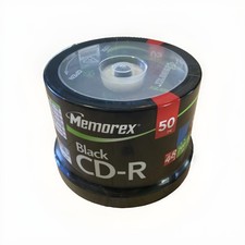 Memorex Recordable CD-R Black 48x 700MB 80 Minute 50 Pack Factory Sealed picture