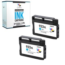 2PK CMYi Compatible 933 XL Cyan Ink Cartridges for HP OfficeJet 7510 7610 7612 picture