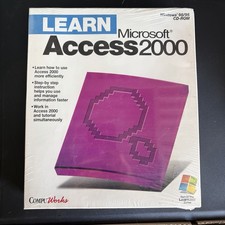Learn Microsoft Access 2000 Tutorial PC CD-ROM Windows 95/98 New Sealed Big Box picture