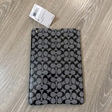 Authentic Coach Signtaure “C” Molded iPad Mini Hardshell Case Black/White New picture