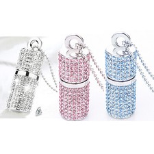 64GB USB 2.0 Flash Drive Diamond Crystal Necklace Memory USB Stick Gift picture